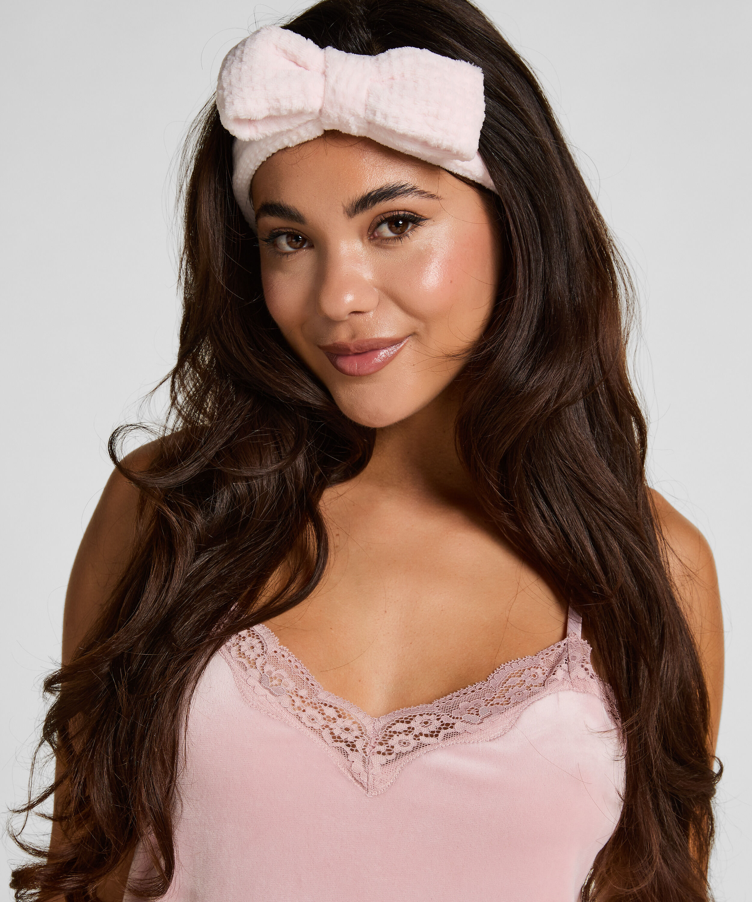 Haarband und Haargummi, Rosa