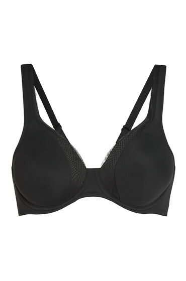 Thumbnail - Hunkemöller Unwattierter Bügel-BH Mesh Schwarz