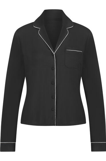 Thumbnail - Hunkemöller Langärmelige Jersey-Jacke Essential Schwarz