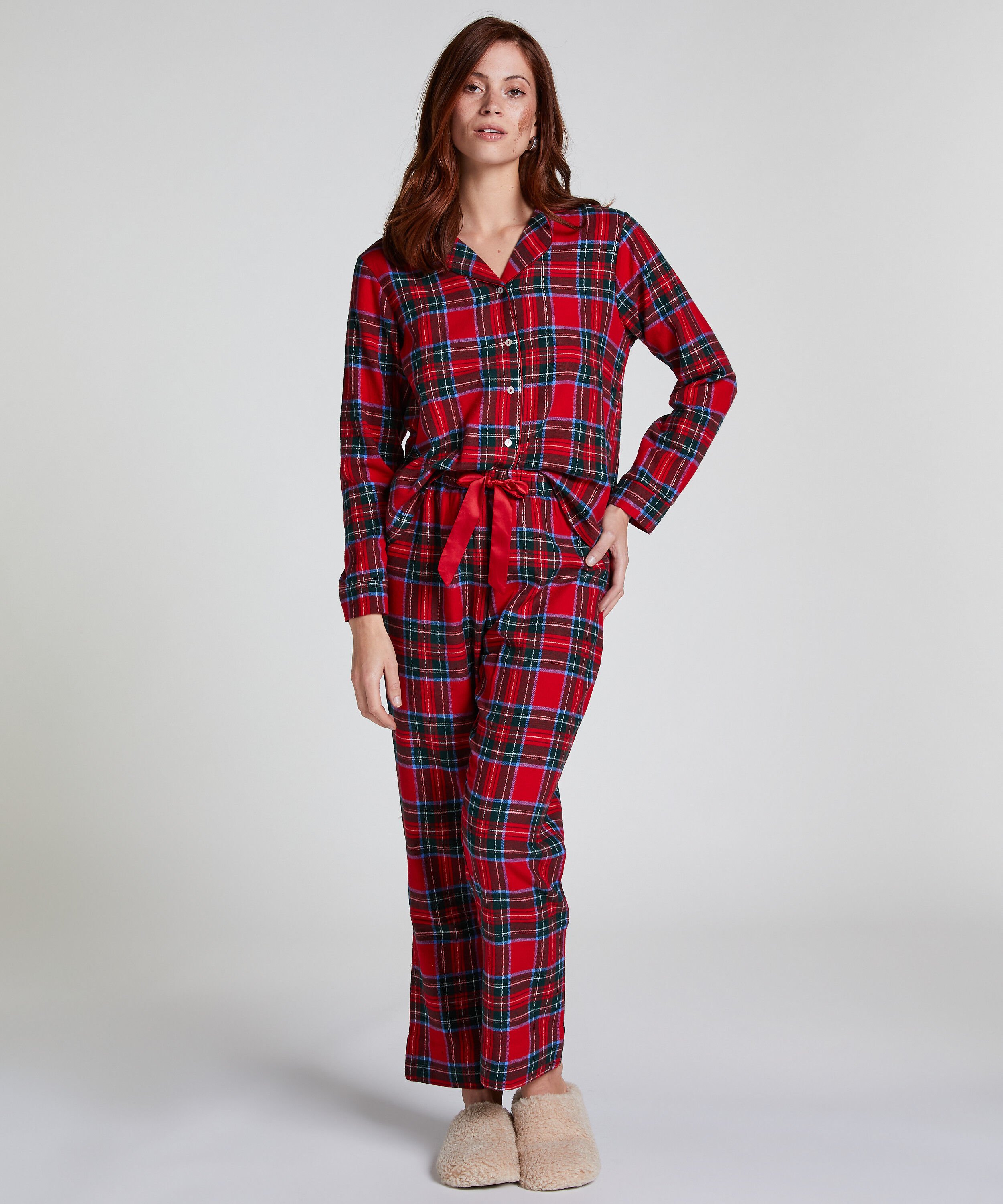 Pyjamaset Flannel, Rot