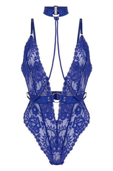 Thumbnail - Hunkemöller Private Body offenem Schritt Brandy Blau