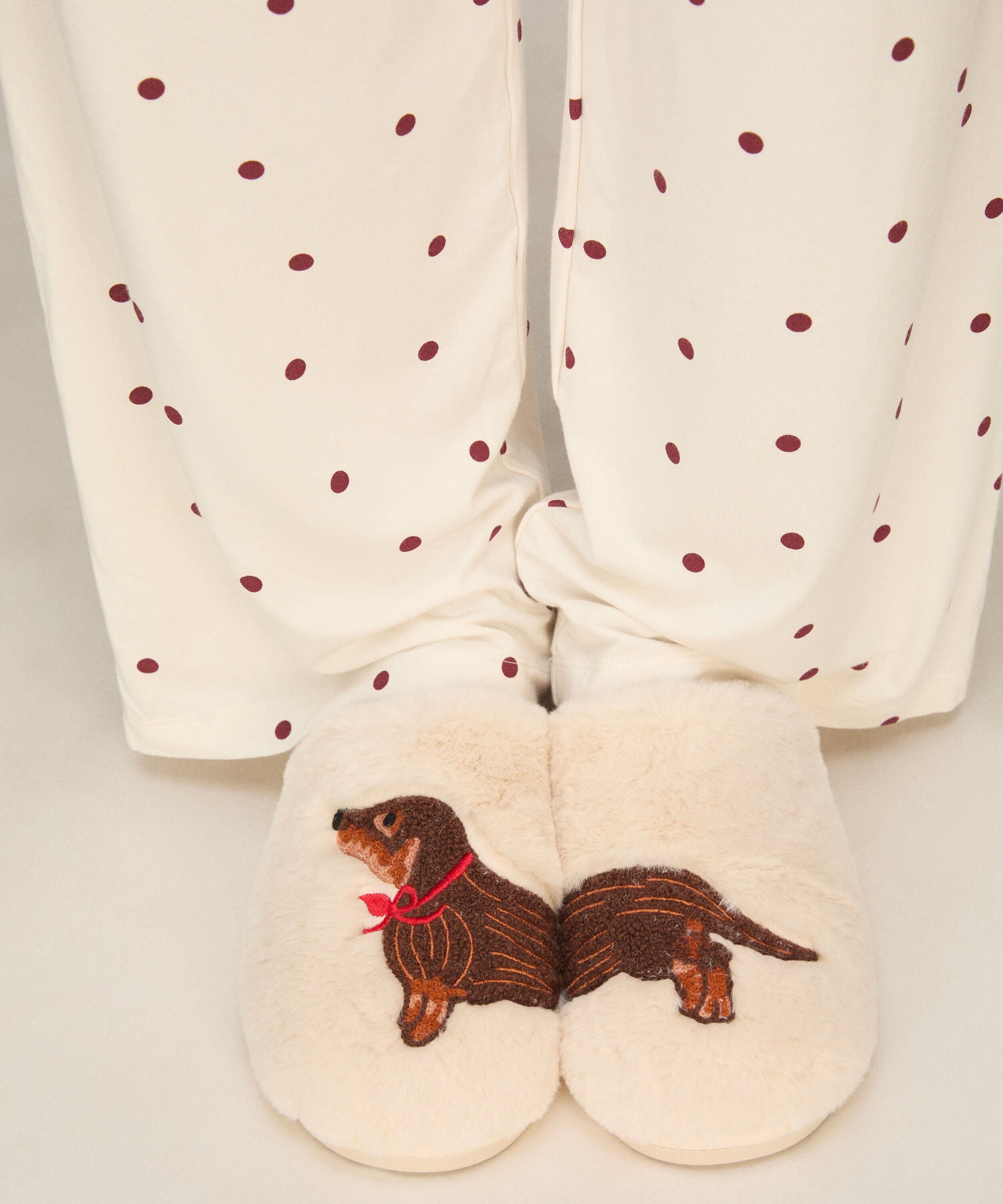 Hausschuhe Faux Fur, Weiß