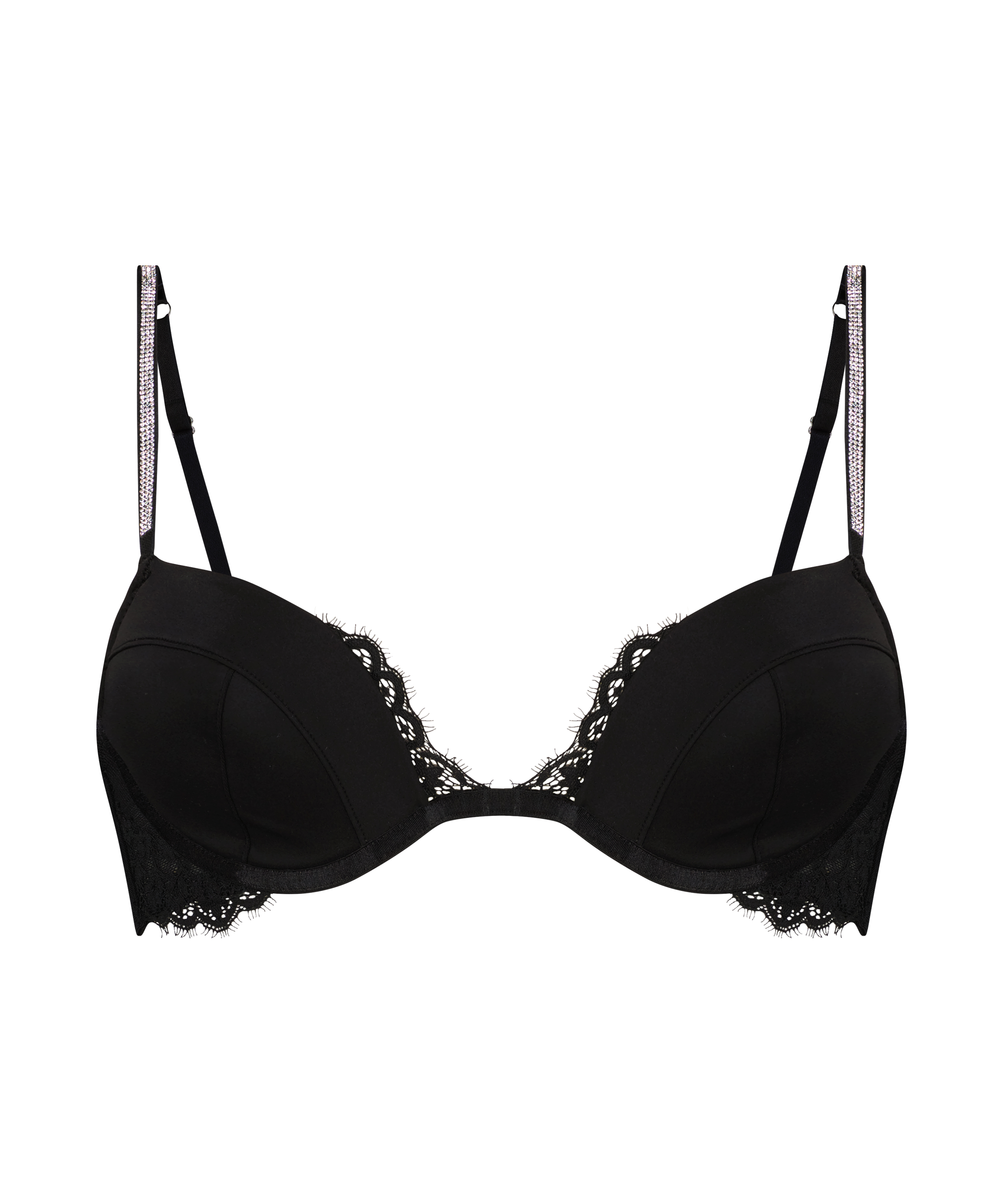 Hunkemöller Vorgeformter Bügel-BH Plunge In Weiß – Mit Verstellbaren Trägern, 3×2 Haken, Auch In Großen Körbchen