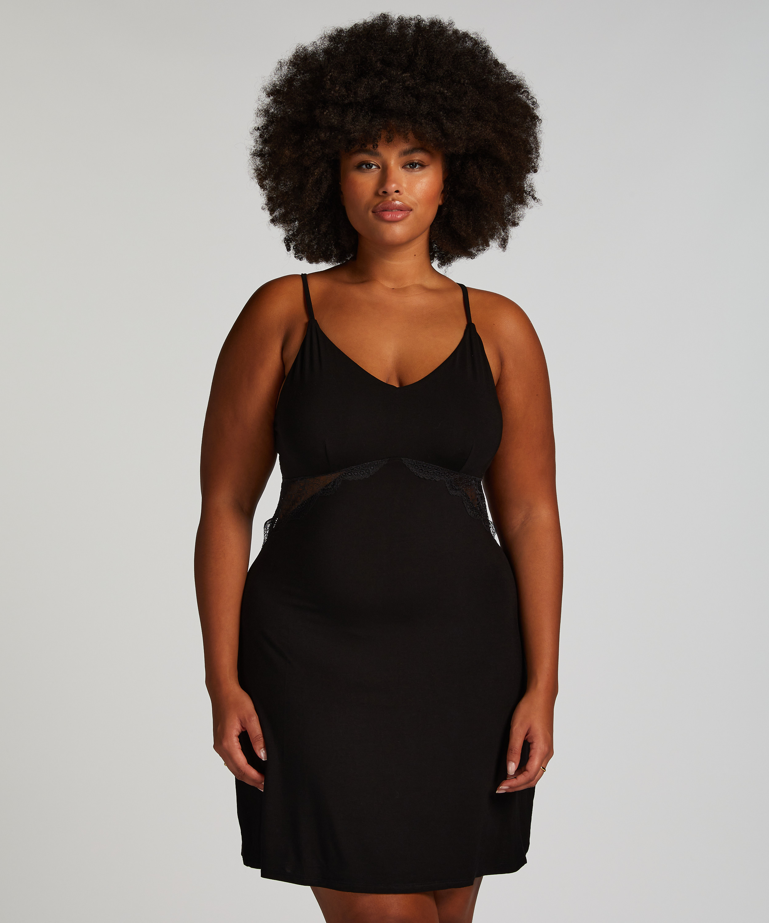 Hunkemöller Slipdress Nora Lace Roze aanbieding bij Hunkemoller