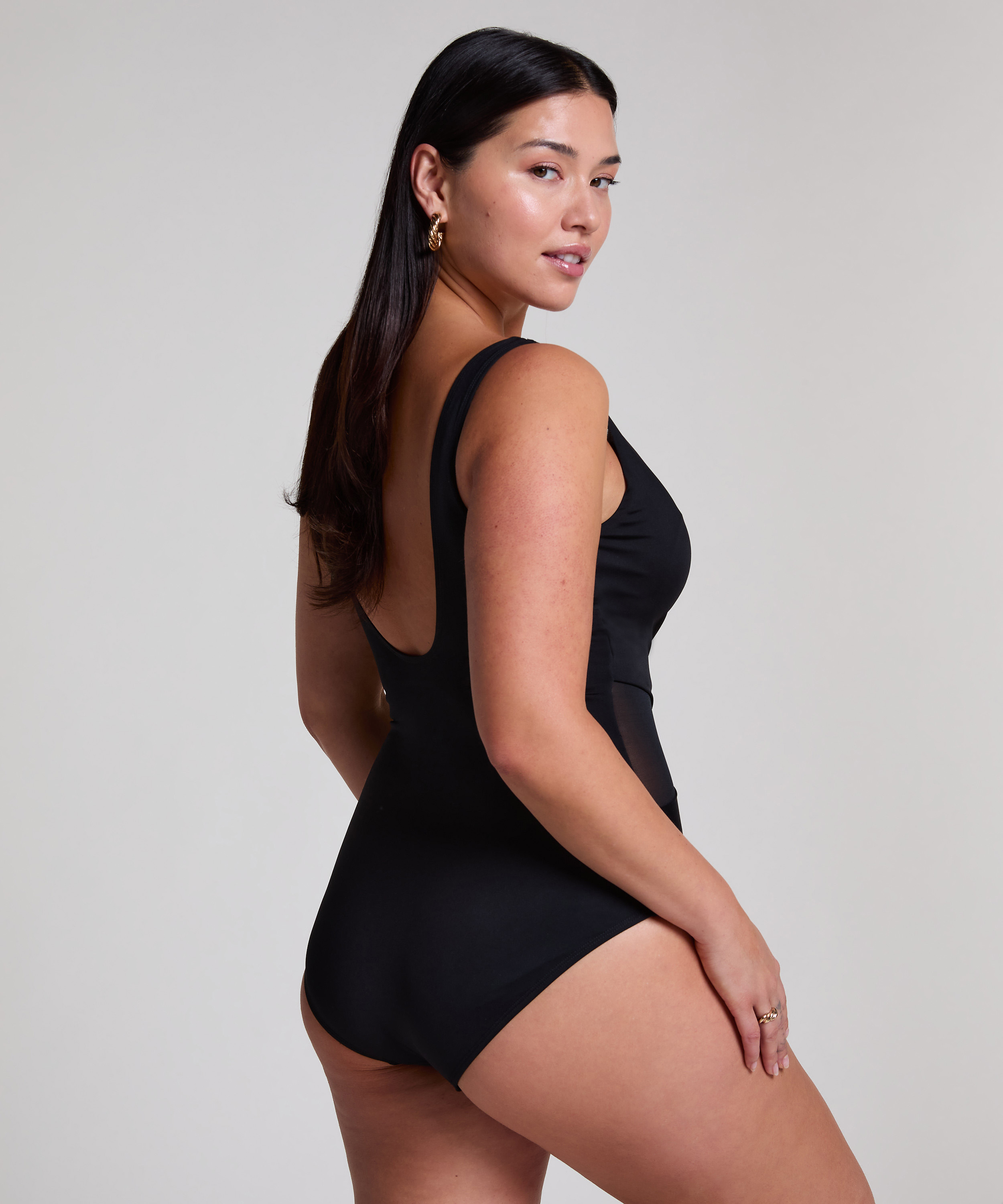 Hunkemöller Badeanzug Mit Shaping-Effekt - Gepolsterter Mesh-Badeanzug Für Perfekte Kurven