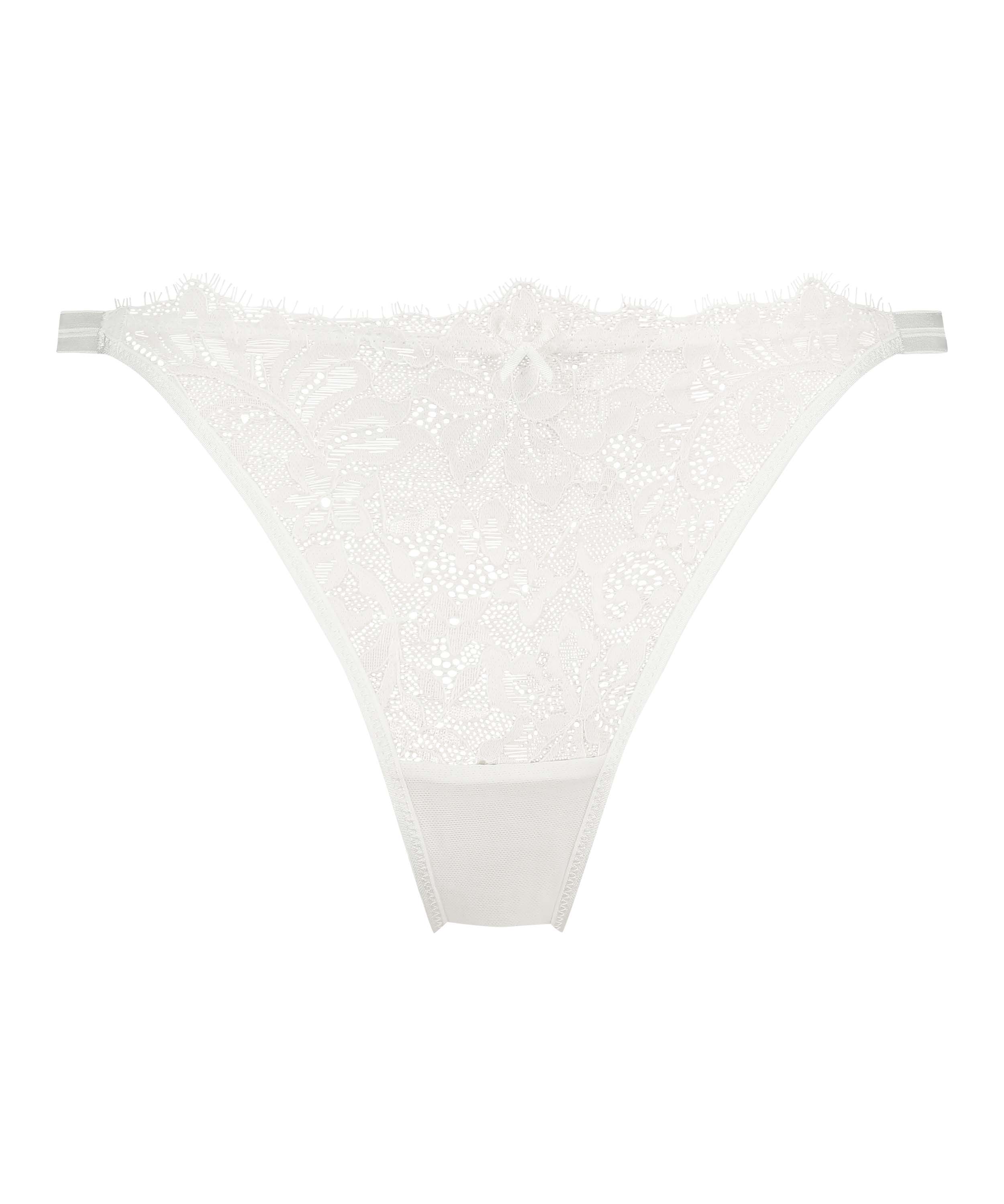 Onlisabella Ls String Top White Aop Black Dot